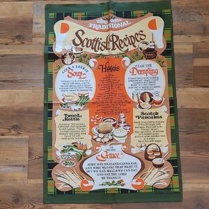 VISTA Vintage 'Traditional Scottish Recipes' Cotton Tea Towel